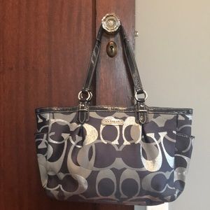 Coach No.C1260-F19664 Metallic Signature Tote